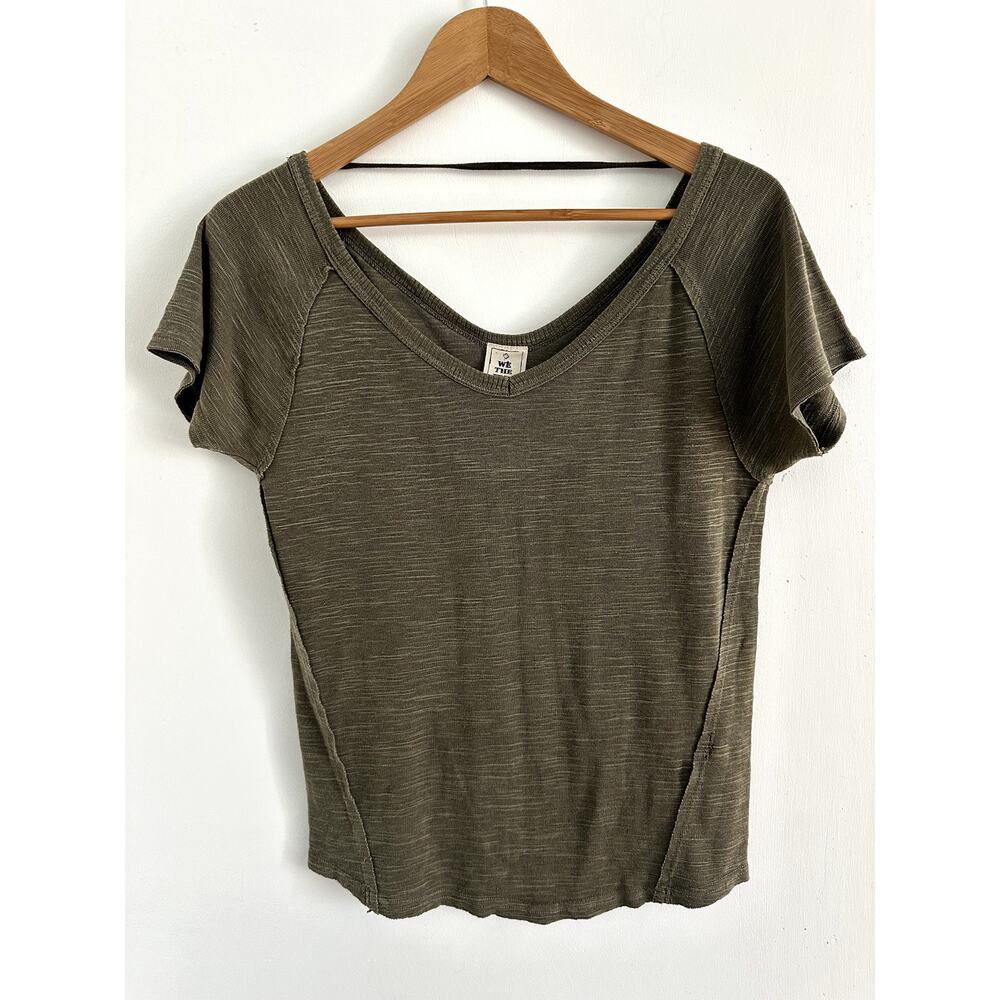 We The Free (Free People) Army Green Top Size L